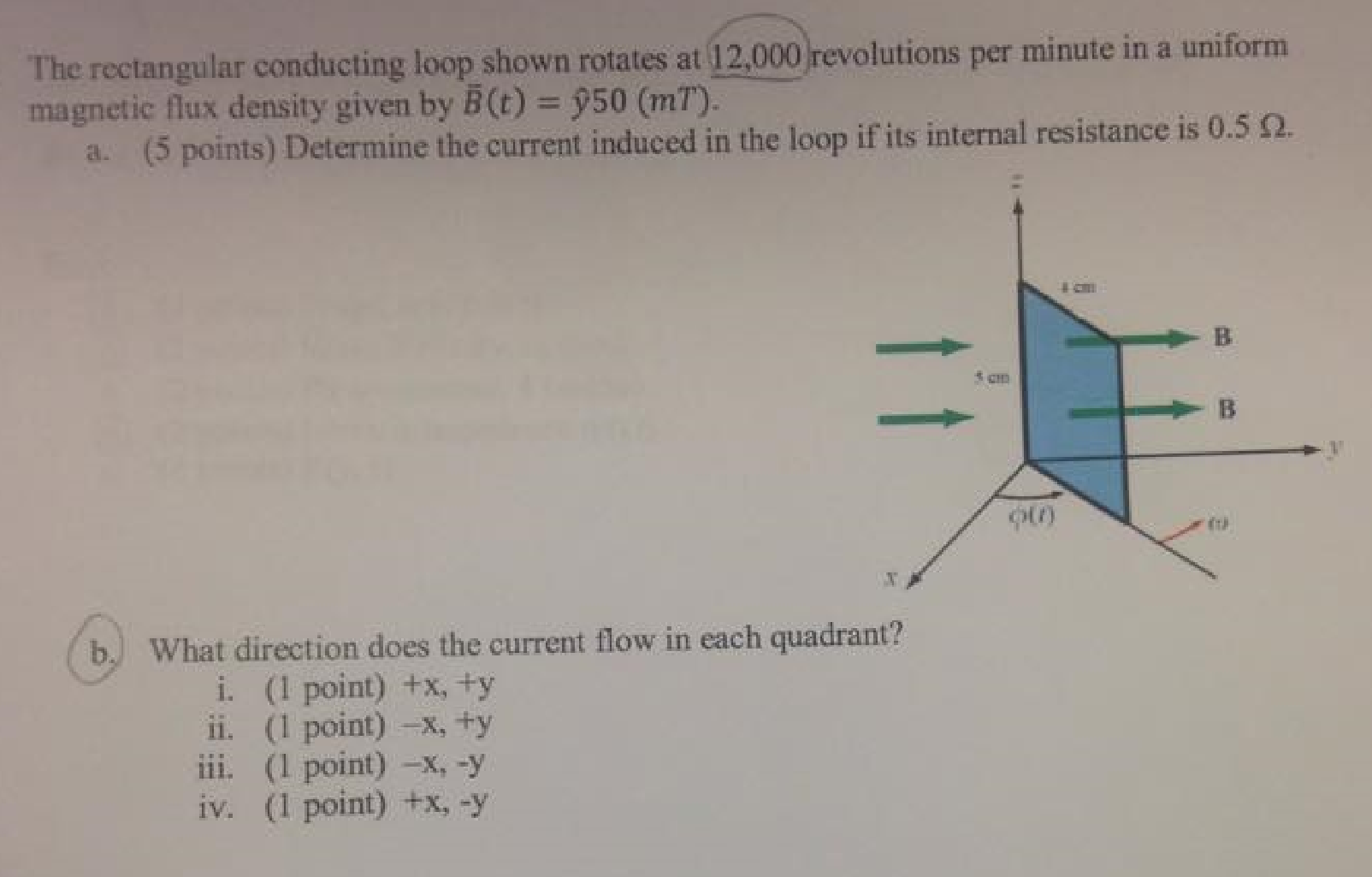 Solved The Rectangular Conducting Loop Shown Rotates At | Chegg.com