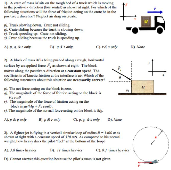 Solved This is part of a practice test for my Physics class | Chegg.com