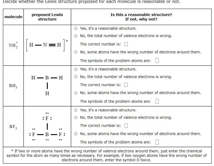 Solved Decide whether the Lewis structure proposed for each | Chegg.com