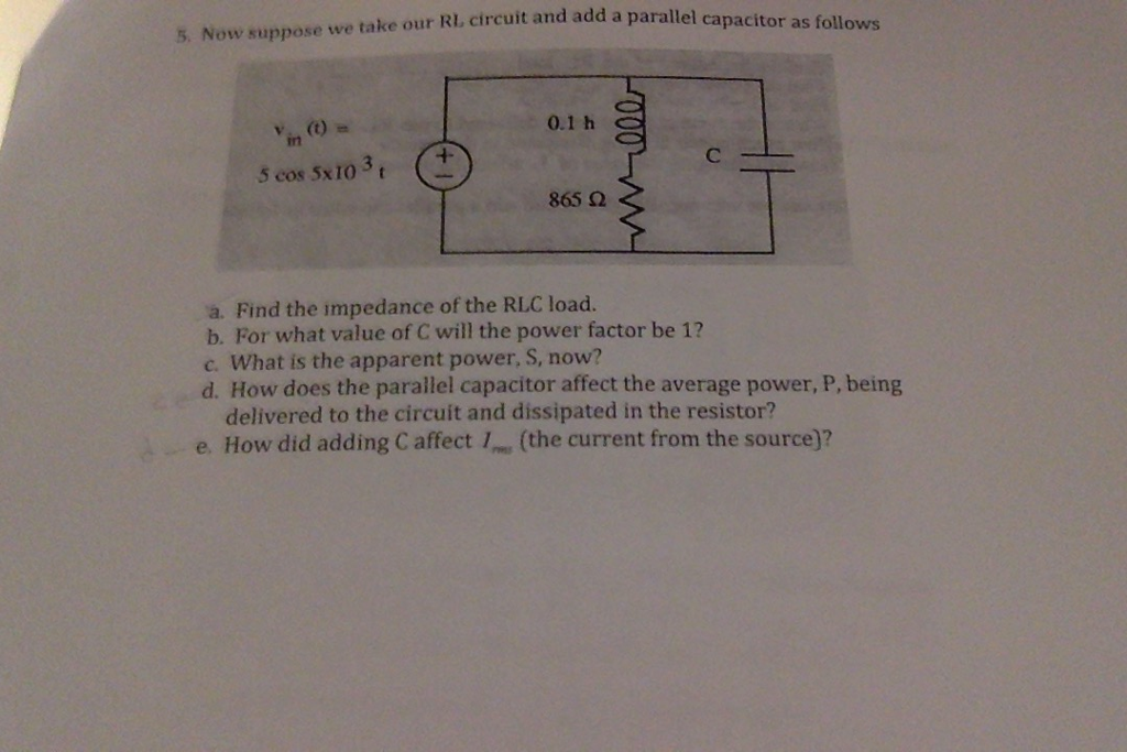 Solved Maw suppose we take our , circuit and add capacitor a