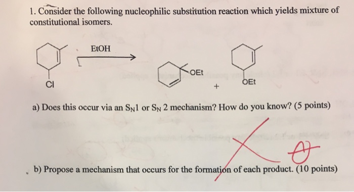 Solved Consider the following nucleophilic substitution | Chegg.com