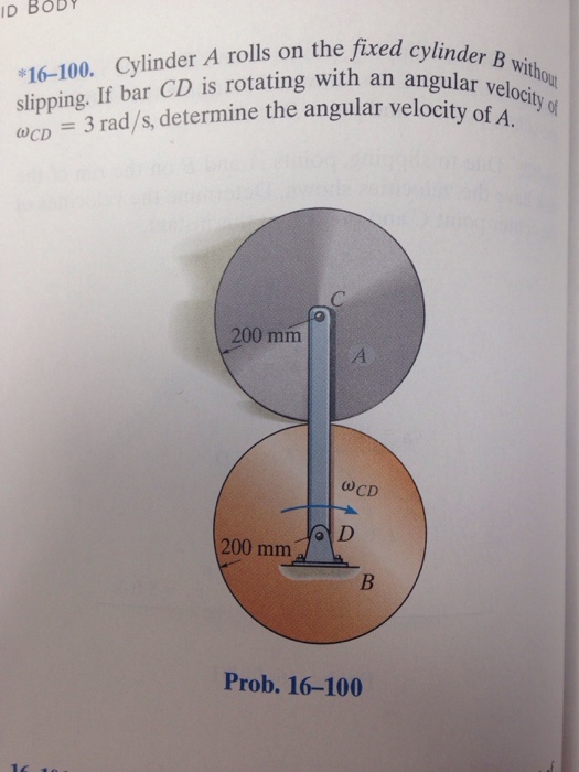 Solved Cylinder A rolls on the fixed cylinder B without | Chegg.com