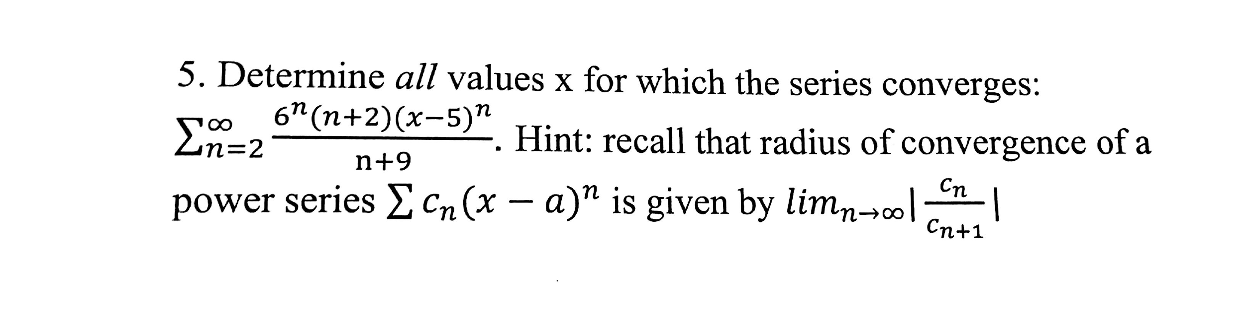 Solved Determine All Values X For Which The Series Chegg