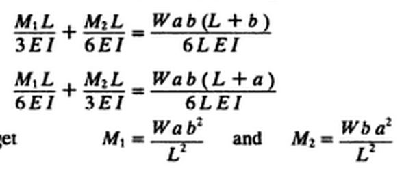 Two two equations below were solved to get M1 and | Chegg.com
