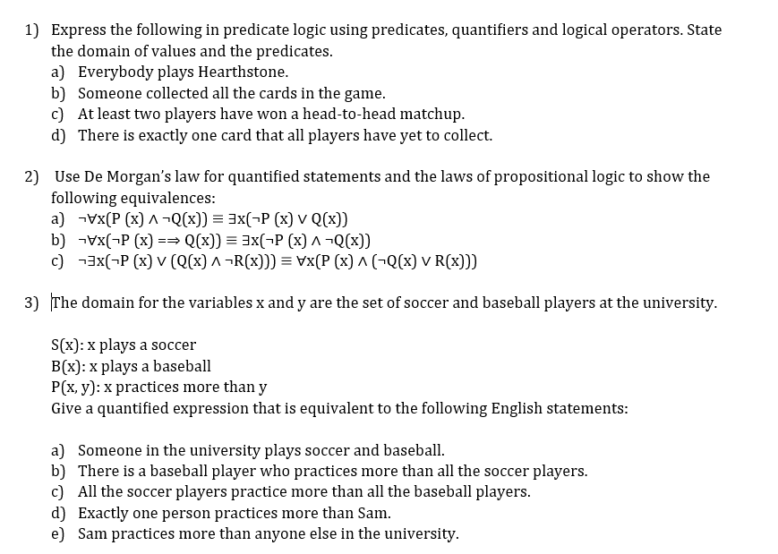 Logic homework answers english