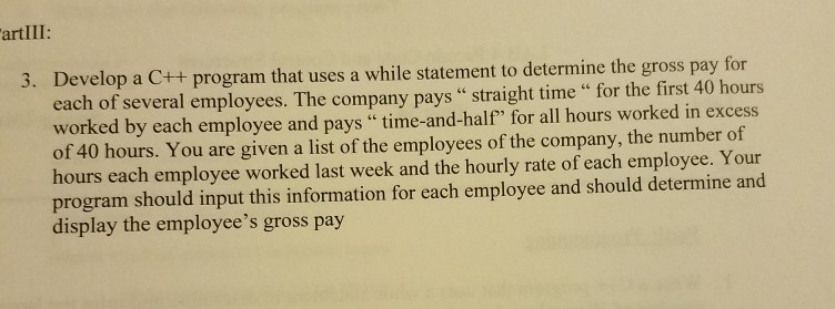 Solved artlIll: Develop a C++ program that uses a while | Chegg.com