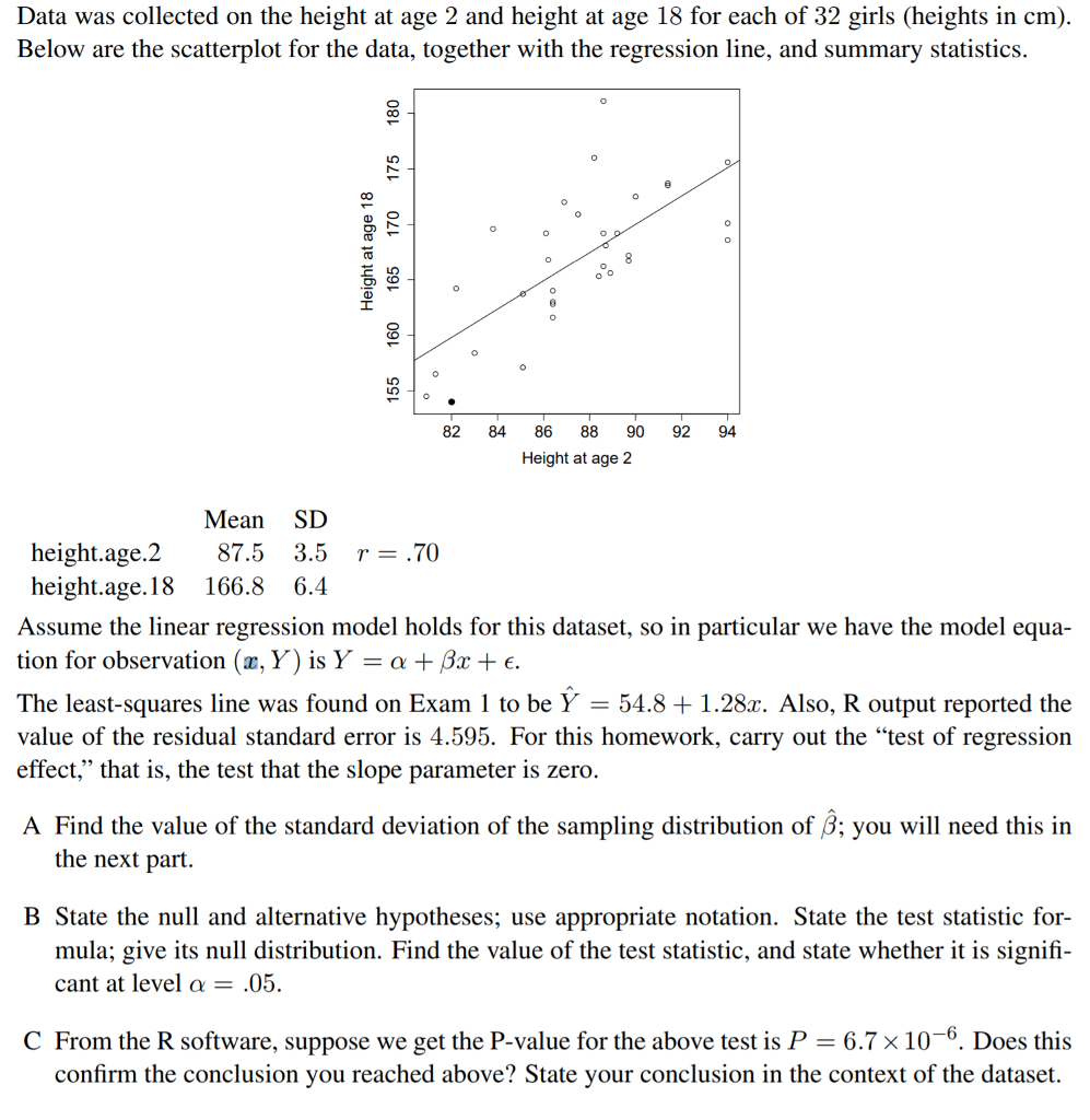 data-was-collected-on-the-height-at-age-2-and-height-chegg