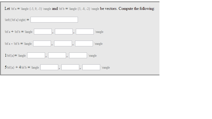 Let \bf a = \langle {-5 .9, -5} \rangle and \bf b = | Chegg.com