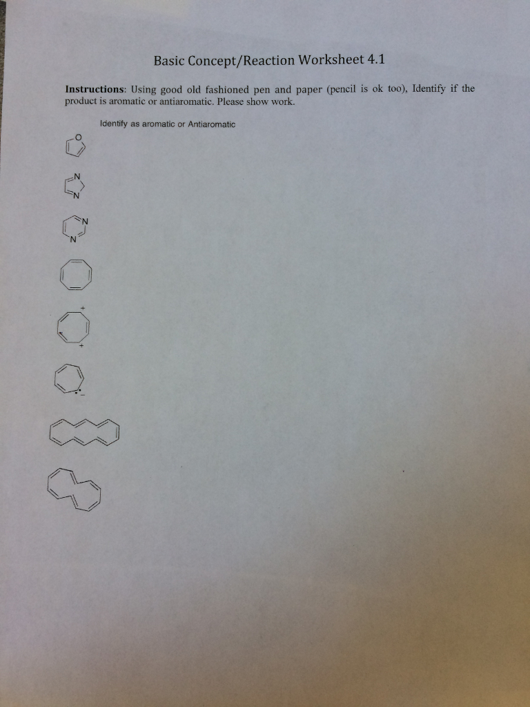 Solved: Basci Concept/reaction Worksheet 4.1 Instructions:... | Chegg.com