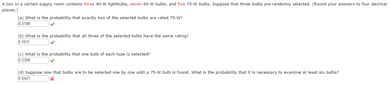 Solved A box in a certain supply room contains three 40-W | Chegg.com