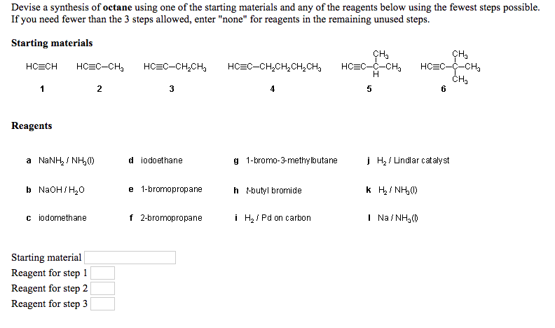Solved Devise a synthesis of octane using one of the | Chegg.com