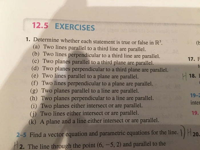 Solved 12.5 EXERCISES 1. Determine whether each statement is | Chegg.com