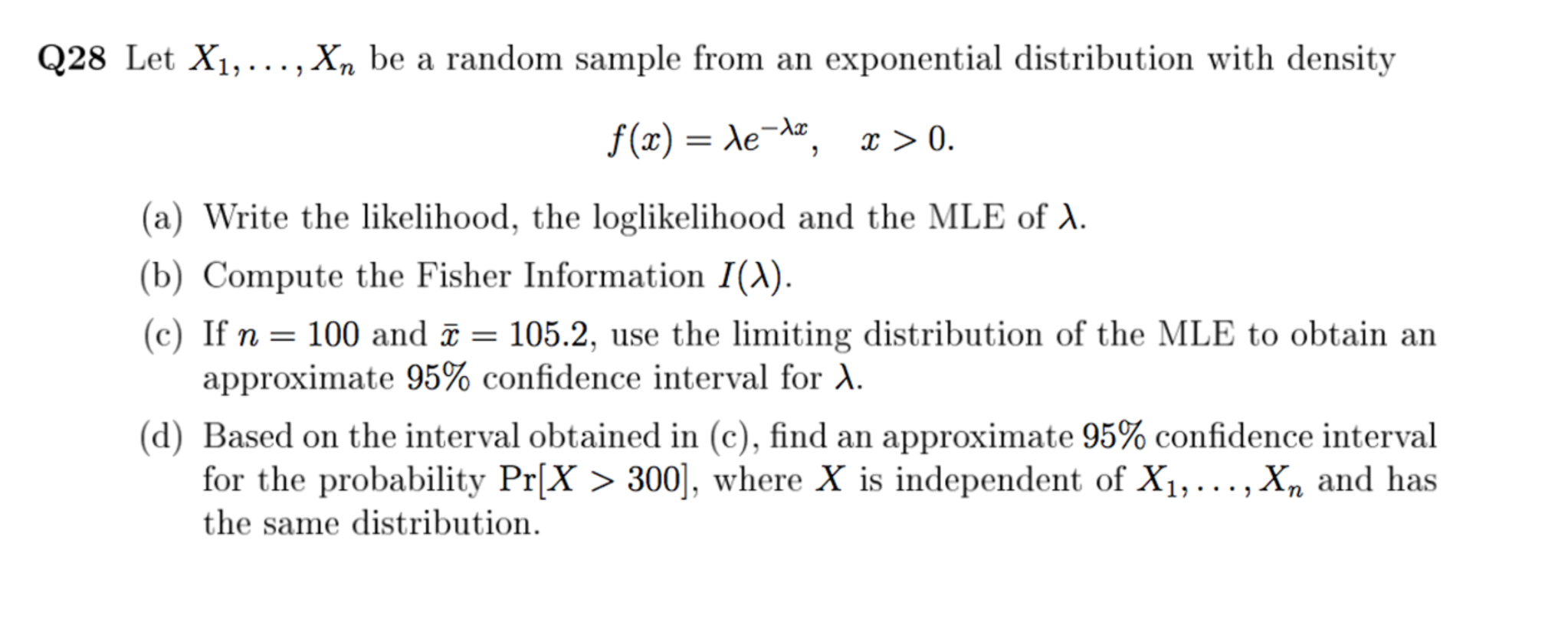 Let X_1, ..., X_n be a random sample from an | Chegg.com