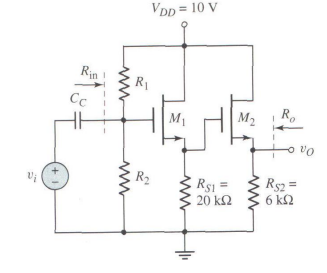 Solved Consider the circuit below with transistor parameters | Chegg.com