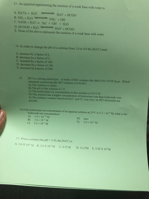 solved-an-equation-representing-the-reaction-of-a-weak-base-chegg