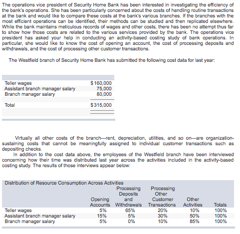 operations been vice president security bank efficiency investigating interested solved help costs cost branches processing transactions various would she other