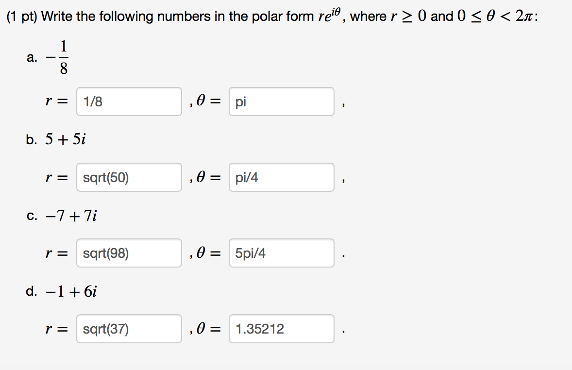 solved-write-the-following-numbers-in-the-polar-form-chegg