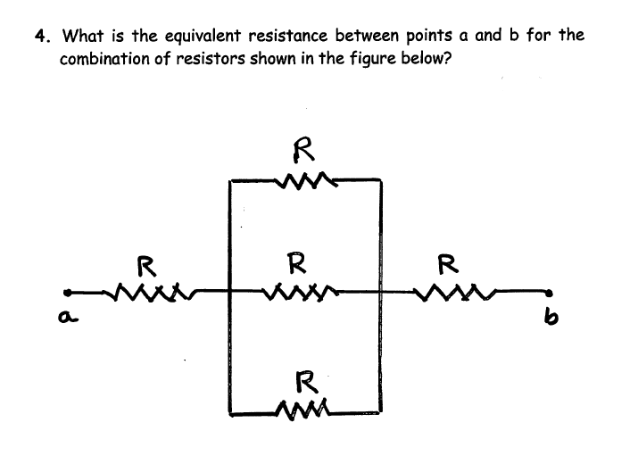 Solved 4. What Is The Equivalent Resistance Between Points A | Chegg.com