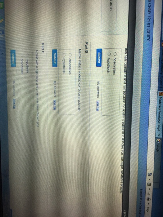 Solved Marble statues undergo corrosion in acid rain