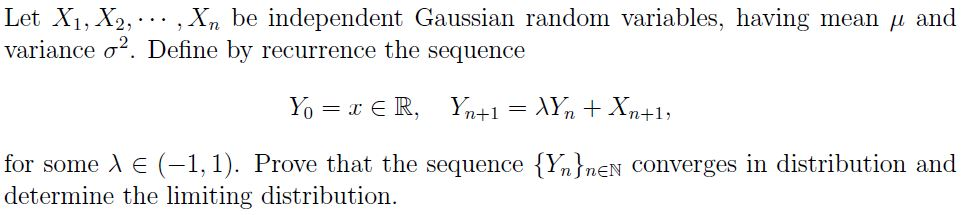 Solved Let X1,X2, , Xn be independent Gaussian random | Chegg.com