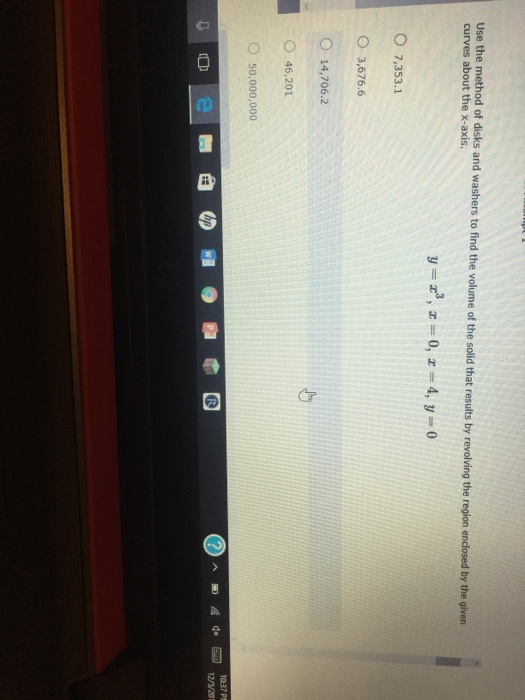 Solved Use the method of disks and washers to find the