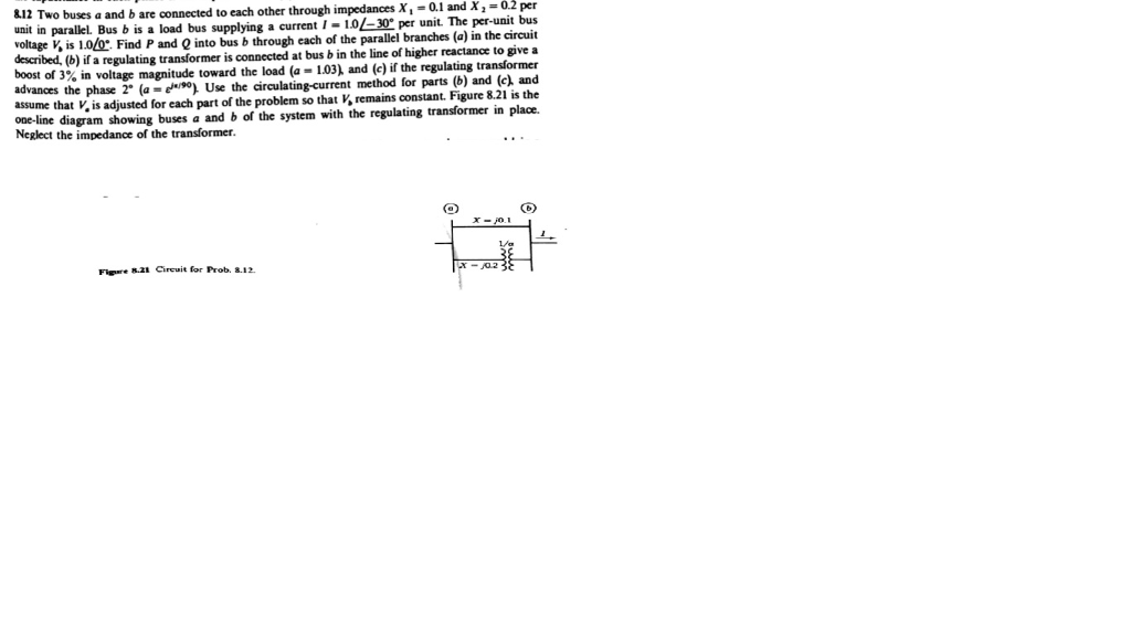 Solved Two buses a and b are connected to each other through | Chegg.com