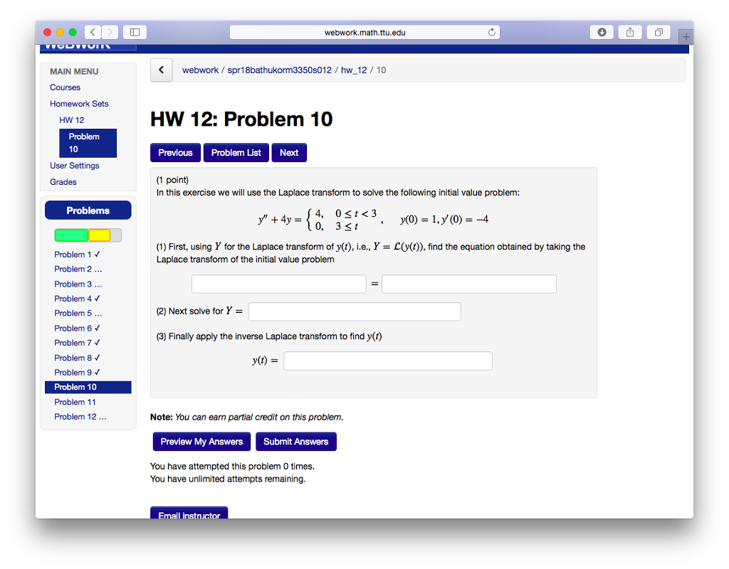 Solved Webwork.math.ttu.edu Webwork/ | Chegg.com