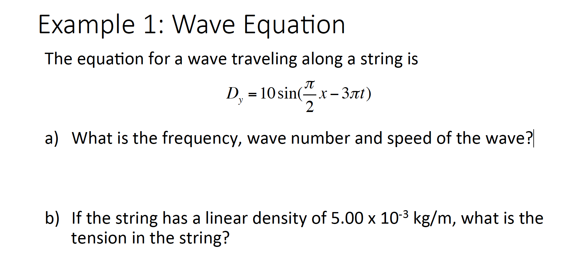 solved-wave-equation-the-equation-for-a-wave-traveling-chegg