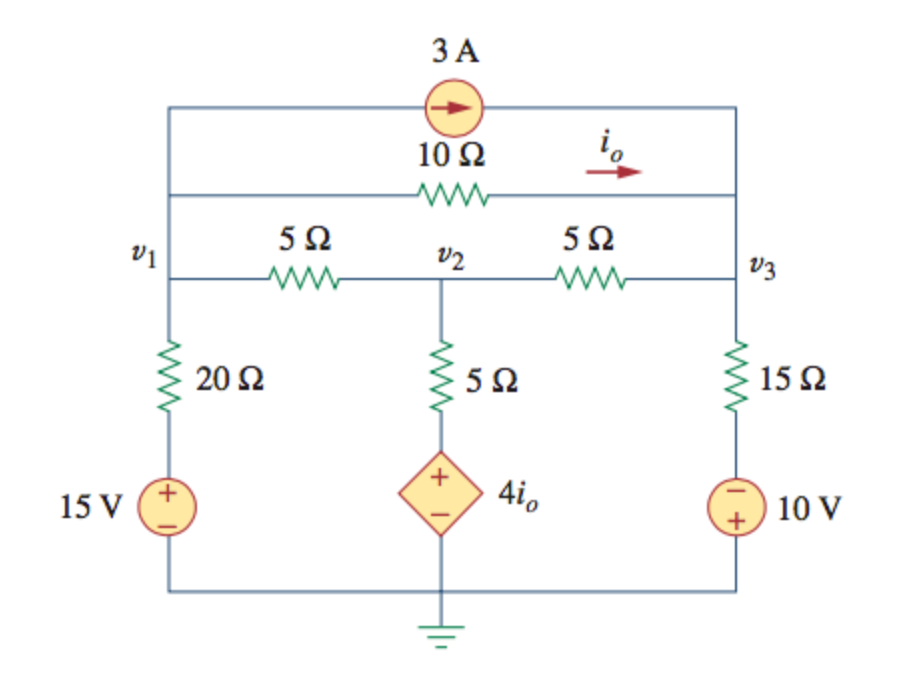 Solved Find io using Nodal Analysis, and then find out node | Chegg.com