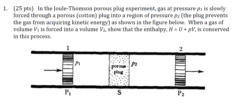 joule thomson porous plug experiment