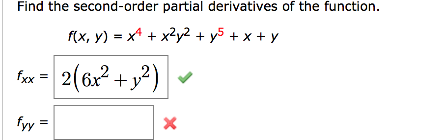 Solved Find The Second Order Partial Derivatives Of The