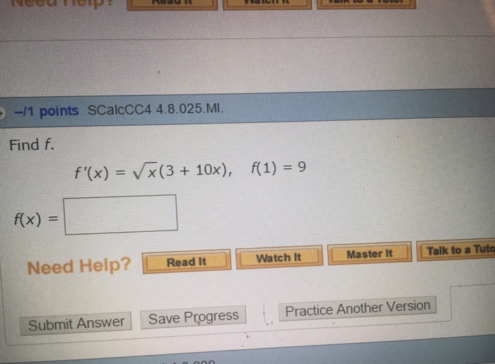 solved-find-f-f-x-squareroot-x-3-10x-f-1-9-f-x-chegg