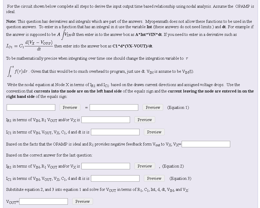 Solved For the circuit shown below complete all steps to | Chegg.com
