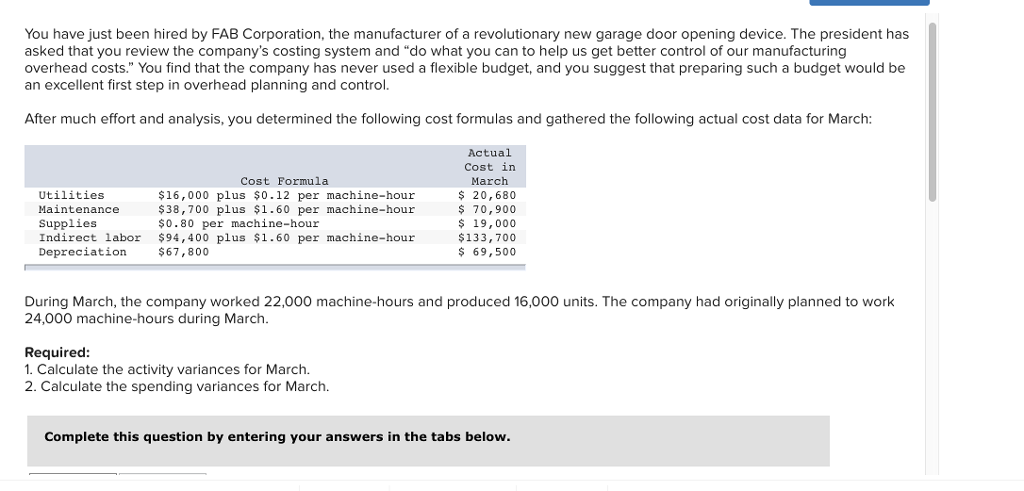 solved-you-have-just-been-hired-by-fab-corporation-the-chegg