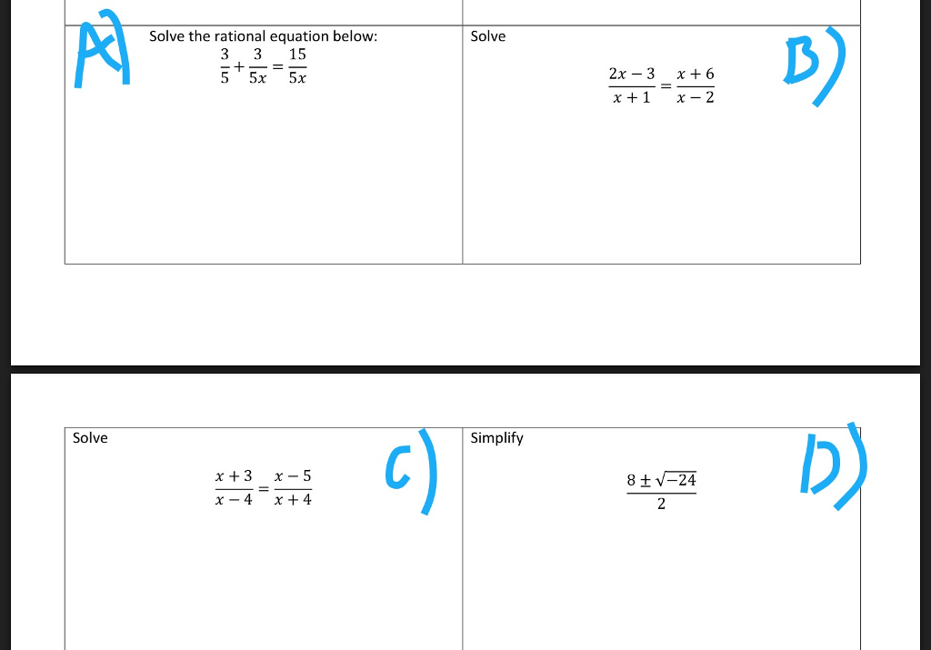 solve 3 2x 5 6x 15