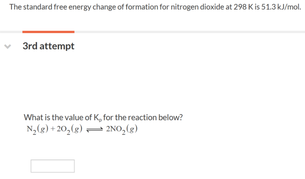 Solved The standard free energy change of formation for | Chegg.com