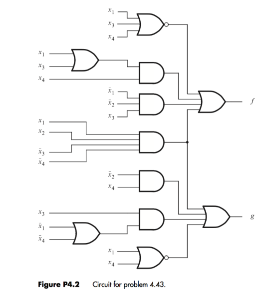 Solved Consider the logic circuit is shown in Figure P4.2, | Chegg.com