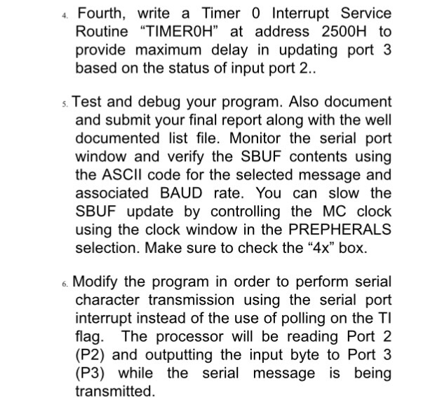 LAB7 Using the 8051 Serial Port and Interrupts