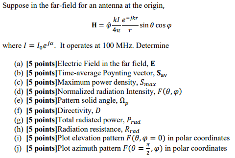 Suppose in the far-field for an antenna at the | Chegg.com