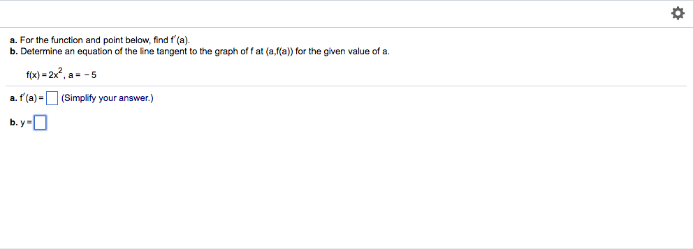 Solved For the function and point below, find f'(a). b. | Chegg.com
