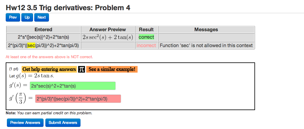 Solved why cant I use "sec" or "cos" function? | Chegg.com