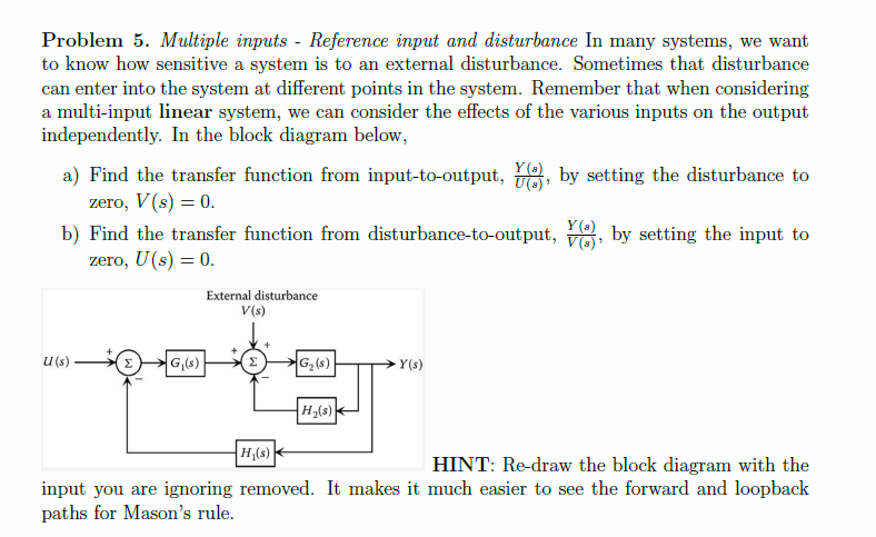 Solved Problem 5. Multiple Inputs - Reference Input And | Chegg.com