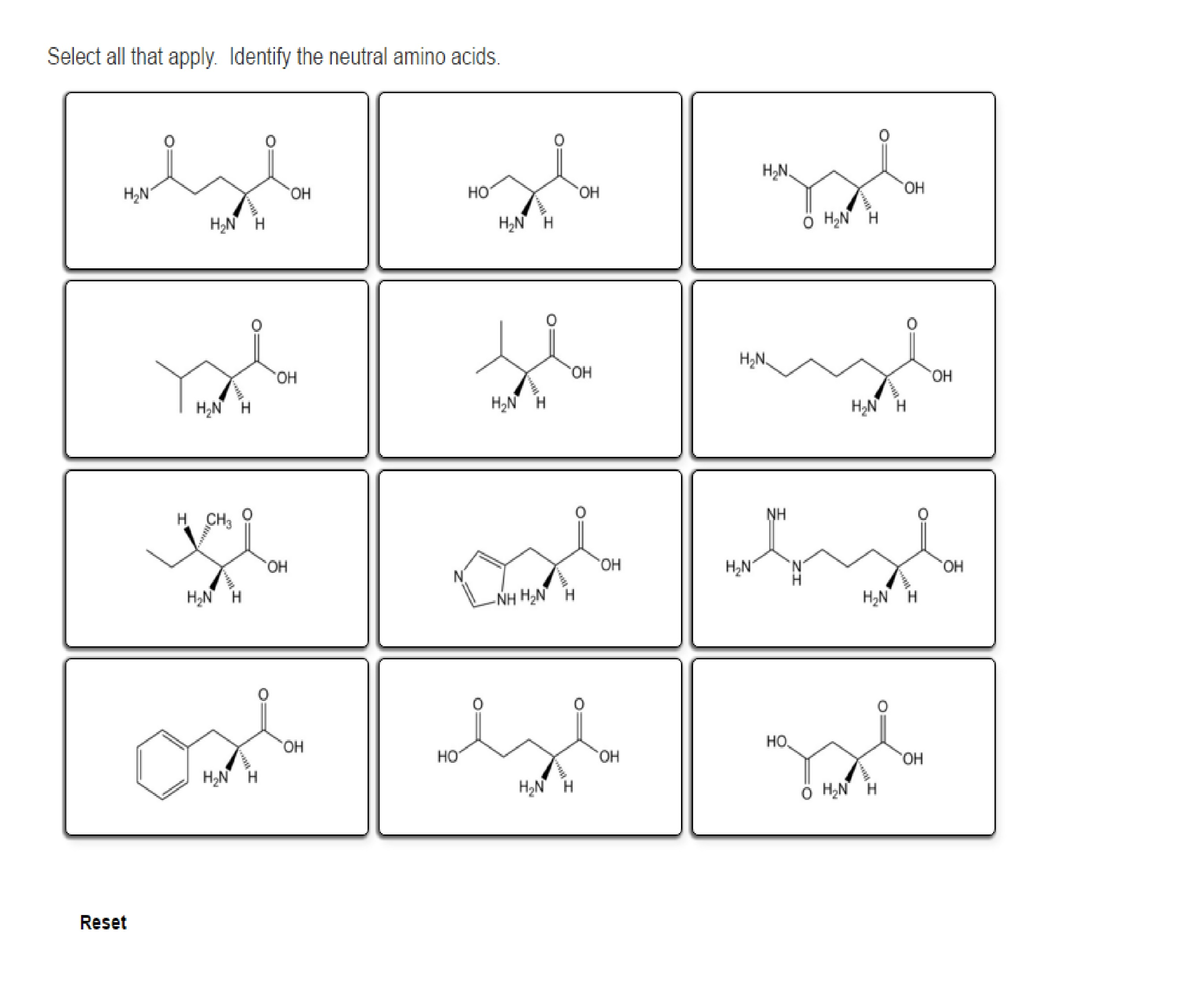 Solved Select all that apply Identify the neutral amino | Chegg.com