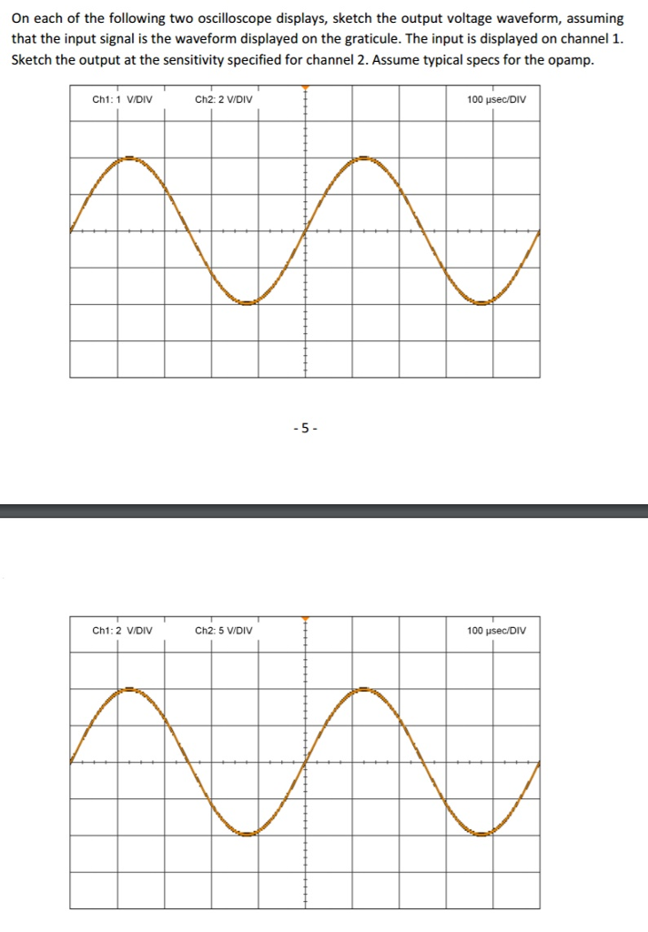 Solved On each of the following two oscilloscope displays, | Chegg.com