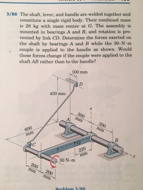 Solved The Shaft, Lever, And Handle Are Welded Together And 