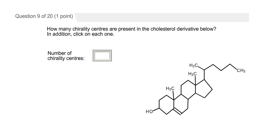 Click On Each Chiral Center In The Cholesterol Derivative Below