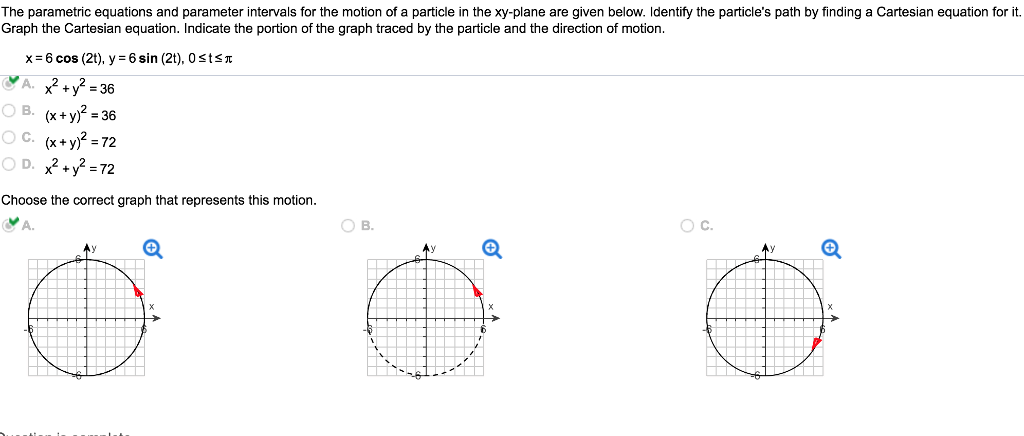 Solved The parametric equations and parameter intervals for | Chegg.com