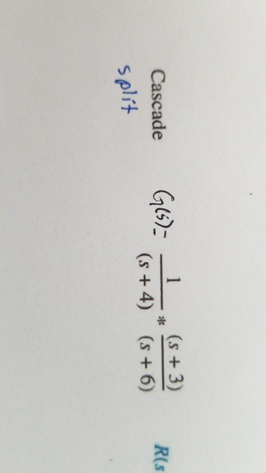 Solved convert the transfer function to cascade form | Chegg.com