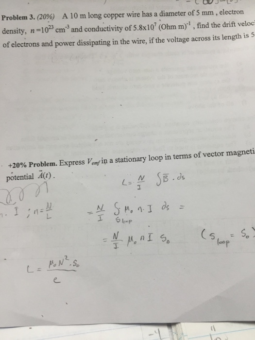 solved-problem-3-20-a-10-m-long-copper-wire-has-a-chegg