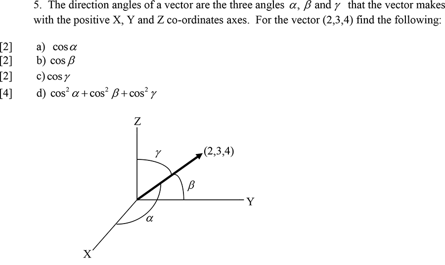 Solved The Direction Angles Of A Vector Are The Three Angles | Chegg.com